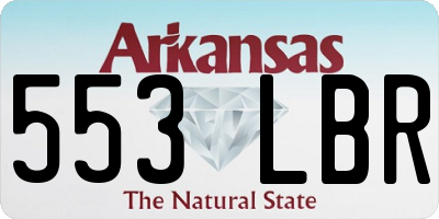 AR license plate 553LBR