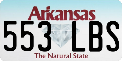 AR license plate 553LBS