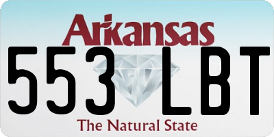 AR license plate 553LBT