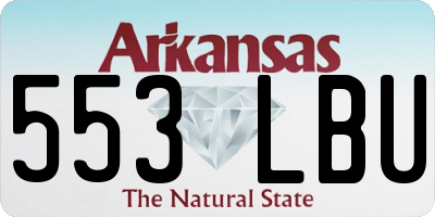 AR license plate 553LBU