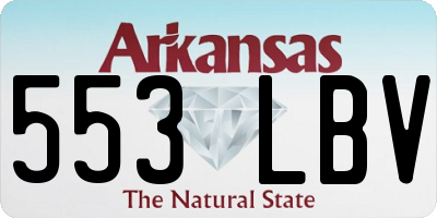 AR license plate 553LBV