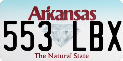 AR license plate 553LBX