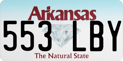AR license plate 553LBY