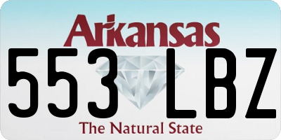 AR license plate 553LBZ