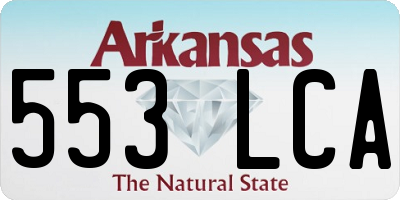 AR license plate 553LCA