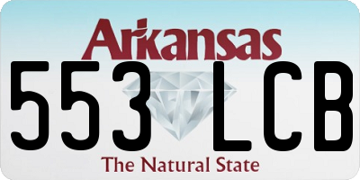AR license plate 553LCB