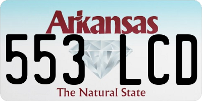 AR license plate 553LCD