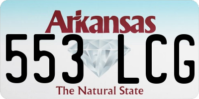 AR license plate 553LCG
