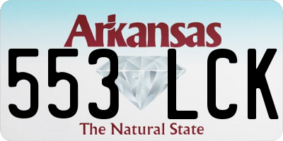 AR license plate 553LCK