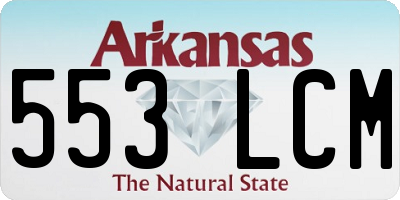 AR license plate 553LCM