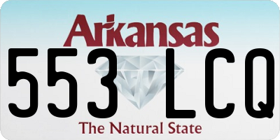 AR license plate 553LCQ