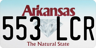 AR license plate 553LCR