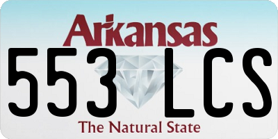 AR license plate 553LCS