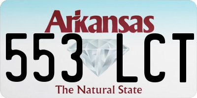 AR license plate 553LCT
