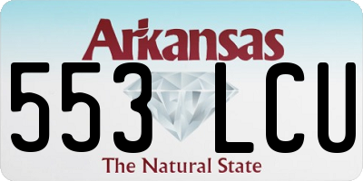 AR license plate 553LCU