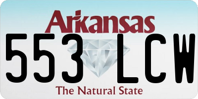 AR license plate 553LCW