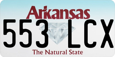AR license plate 553LCX