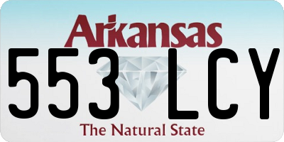 AR license plate 553LCY
