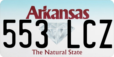 AR license plate 553LCZ