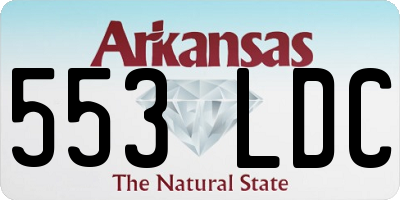 AR license plate 553LDC