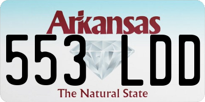 AR license plate 553LDD