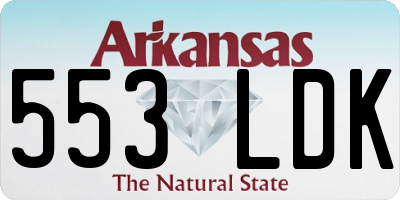 AR license plate 553LDK