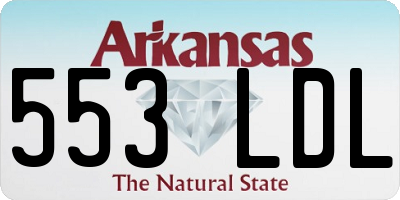 AR license plate 553LDL