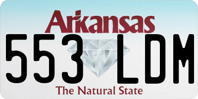 AR license plate 553LDM