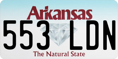 AR license plate 553LDN