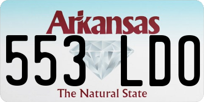 AR license plate 553LDO