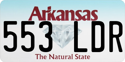 AR license plate 553LDR