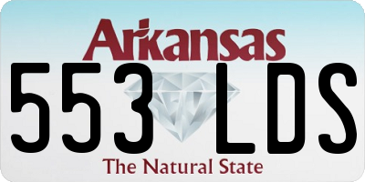 AR license plate 553LDS