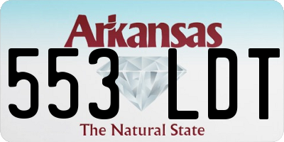 AR license plate 553LDT