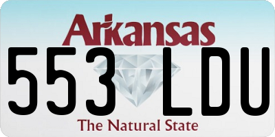 AR license plate 553LDU