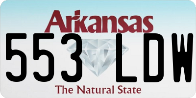 AR license plate 553LDW