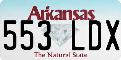AR license plate 553LDX