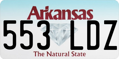AR license plate 553LDZ