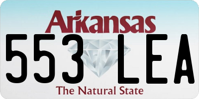 AR license plate 553LEA