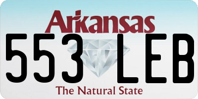 AR license plate 553LEB