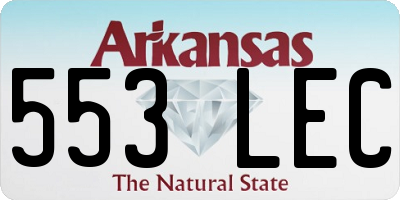 AR license plate 553LEC