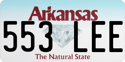 AR license plate 553LEE