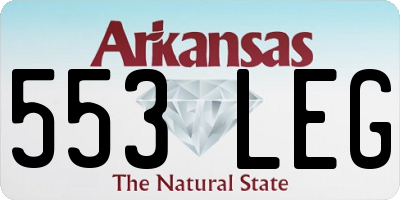 AR license plate 553LEG