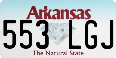 AR license plate 553LGJ