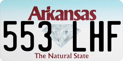 AR license plate 553LHF