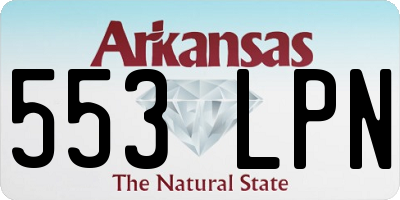 AR license plate 553LPN