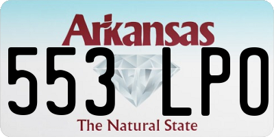 AR license plate 553LPO