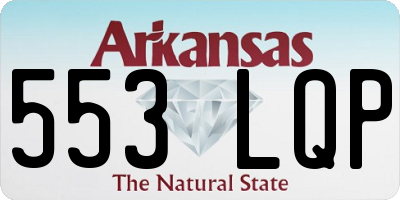 AR license plate 553LQP