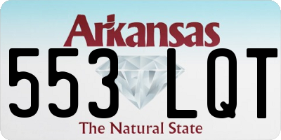AR license plate 553LQT