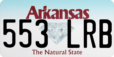AR license plate 553LRB