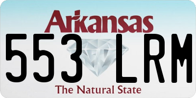 AR license plate 553LRM